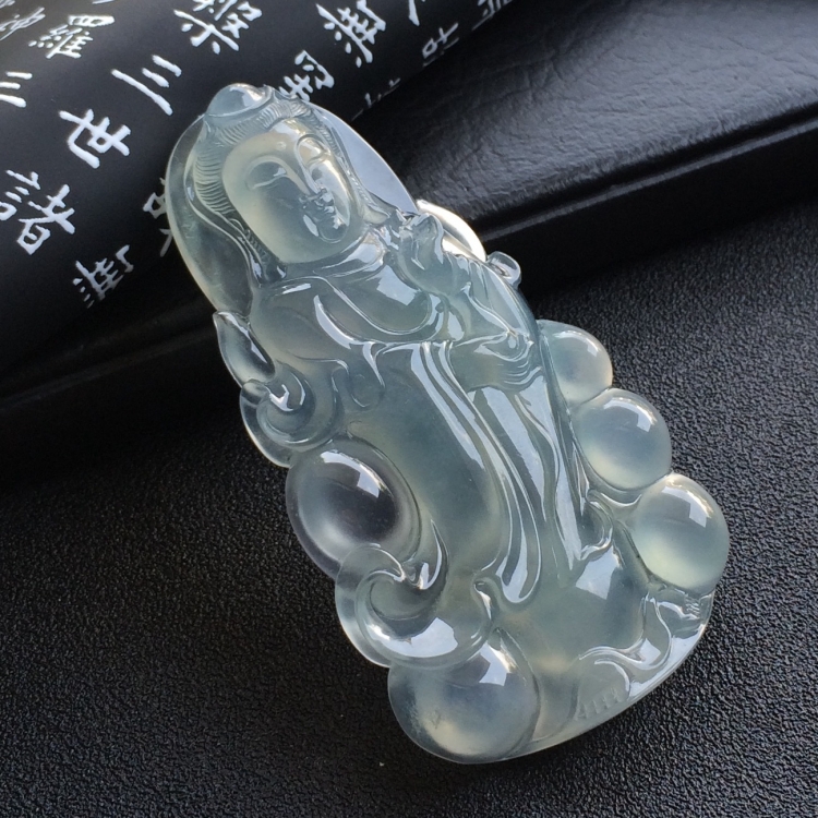 （超值推荐）冰种晴水站观音挂件