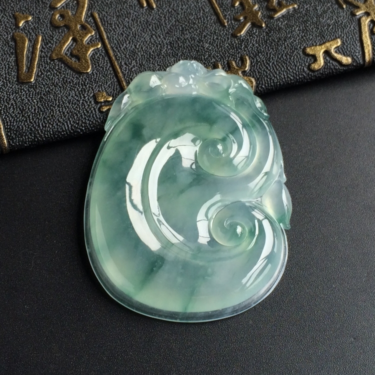 (超值推荐)冰种飘花如意挂件