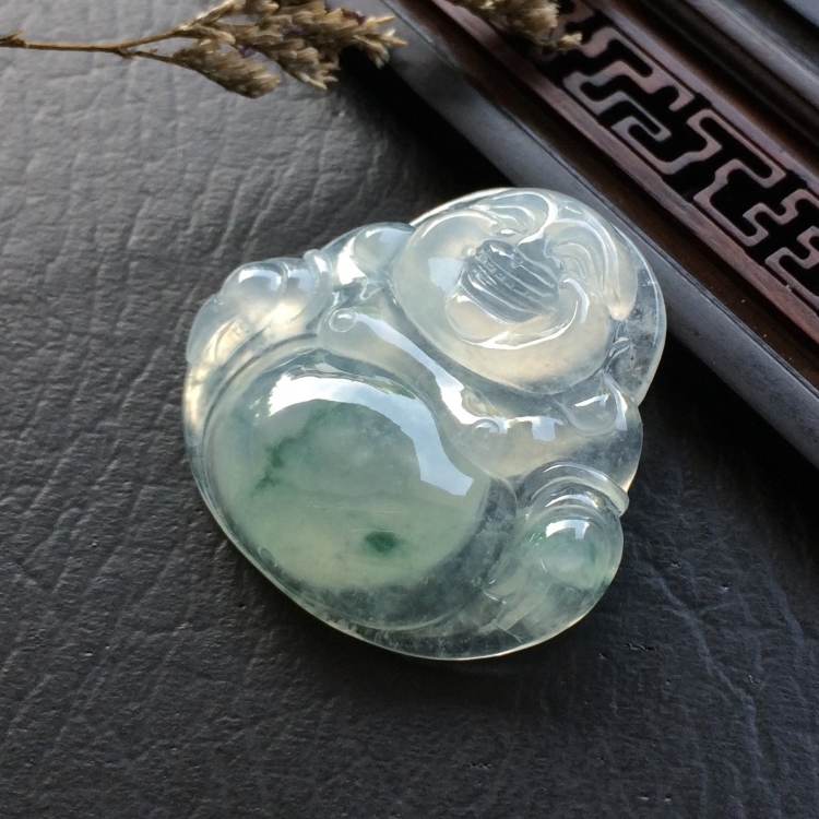 （超值推荐）冰种飘花玉佛挂件