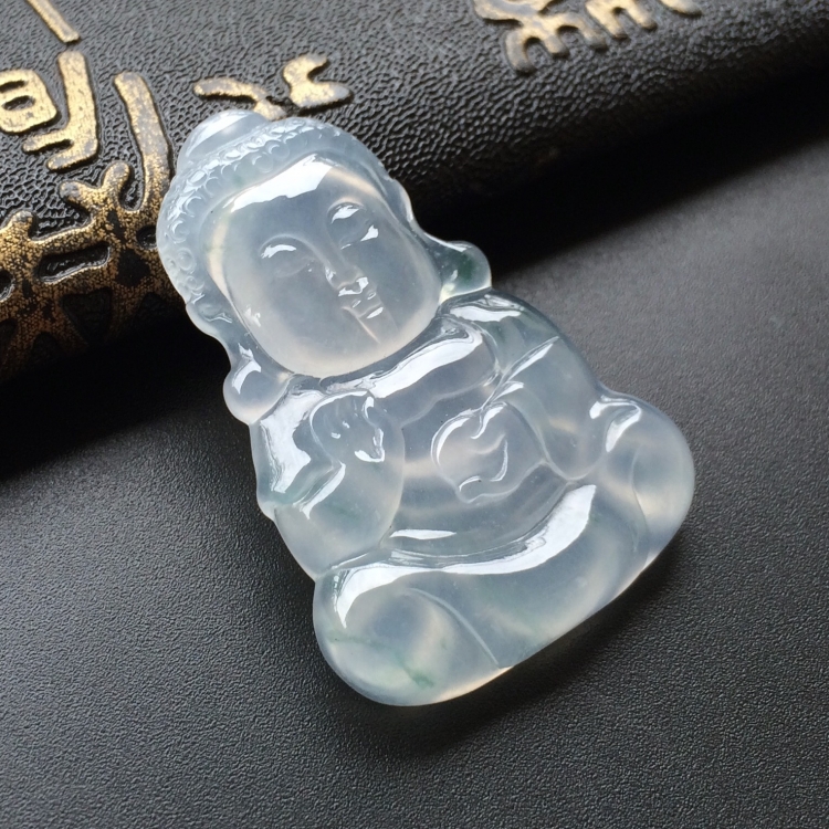 (超值推荐)冰种飘花宝宝佛挂件