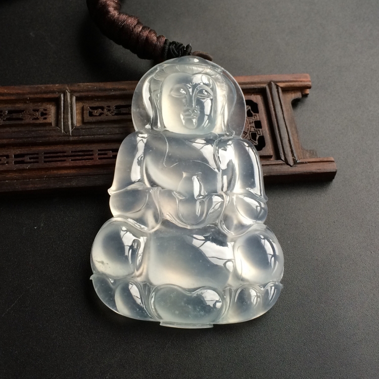 (超值推荐)冰玻种晴水观音挂件