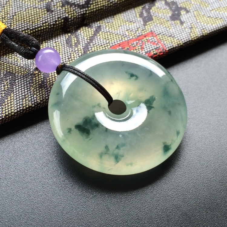 (超值推荐)冰种飘花平安扣挂件