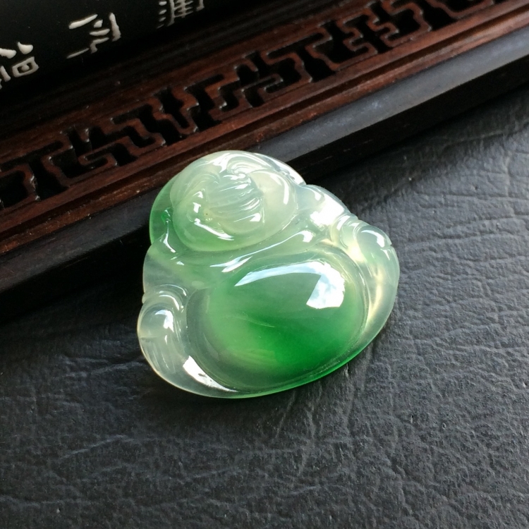 （超值推荐）冰种飘花玉佛挂件