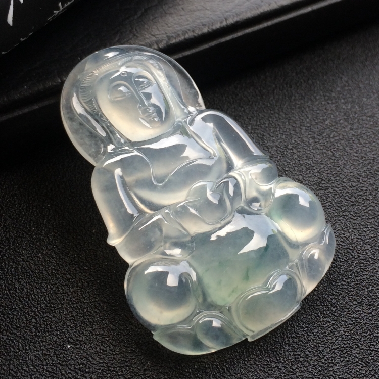 （超值推荐）冰种略飘花观音挂件