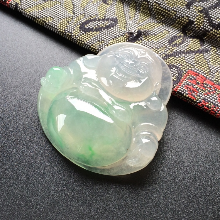 (超值推荐)冰种飘翠玉佛挂件