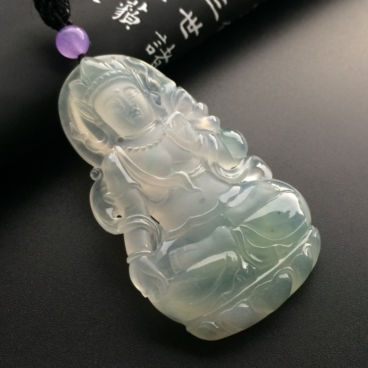 （超值推荐）冰种淡晴水白度母挂件