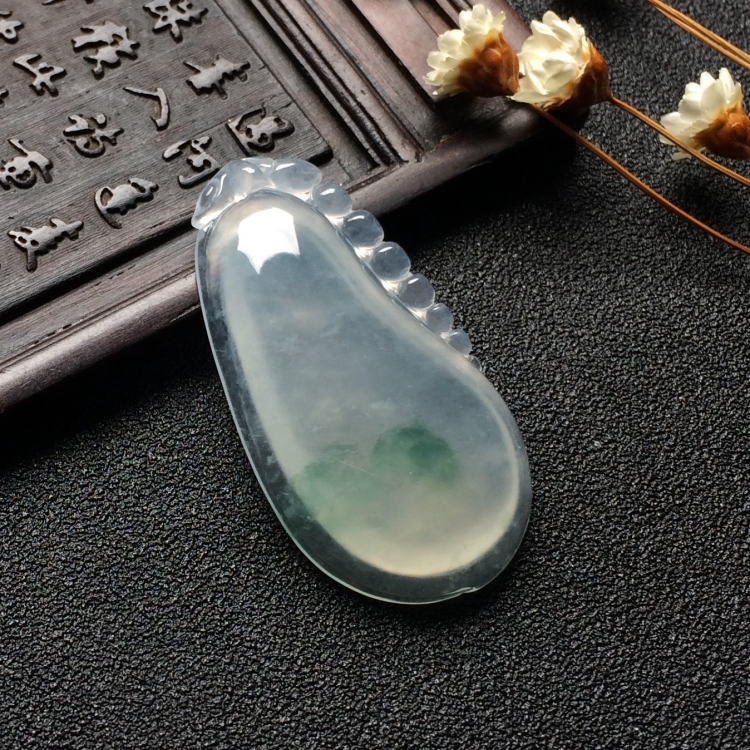 （超值推荐）冰种飘花福瓜挂件