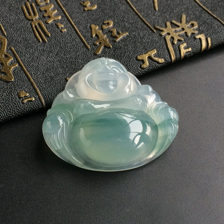 (超值推荐)冰种飘花佛公挂件