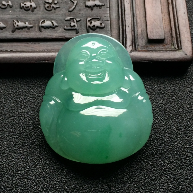 （超值推荐）糯冰种晴水玉佛挂件