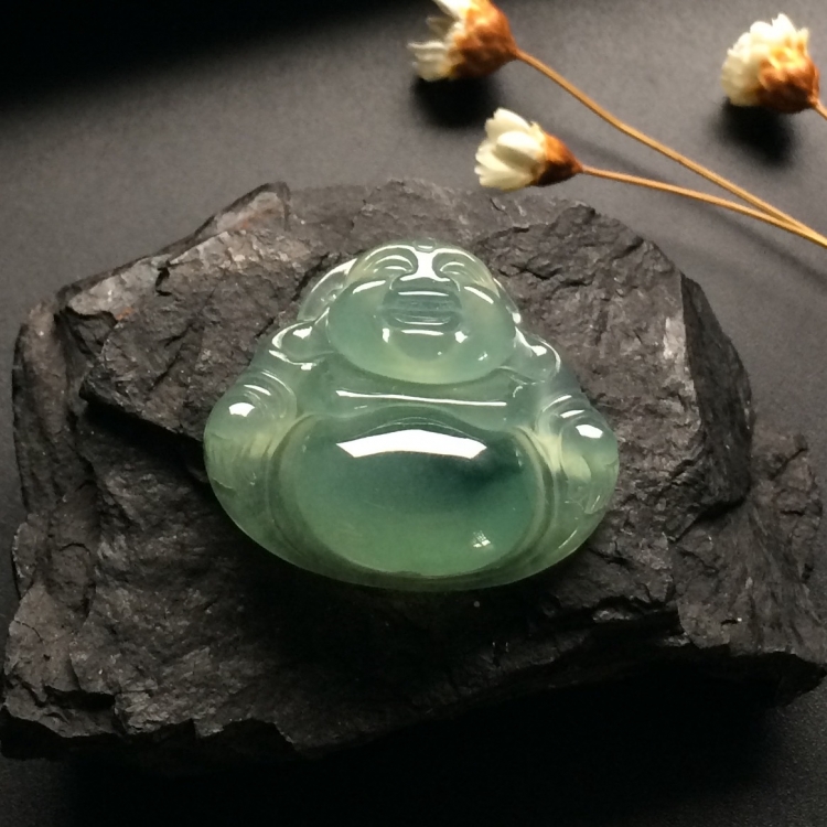 （超值推荐）冰种晴水飘花玉佛挂件