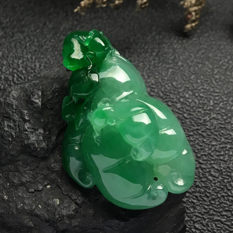 （超值推荐）糯冰种飘翠佛手挂件