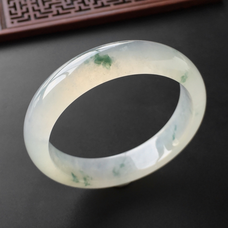 (超值推荐)冰种飘花手镯(57.1mm)