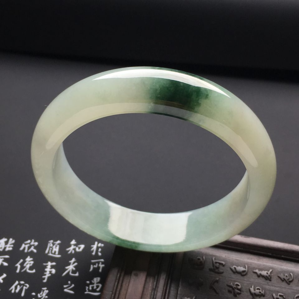 （超值推荐）糯冰种飘花手镯（54.5mm）