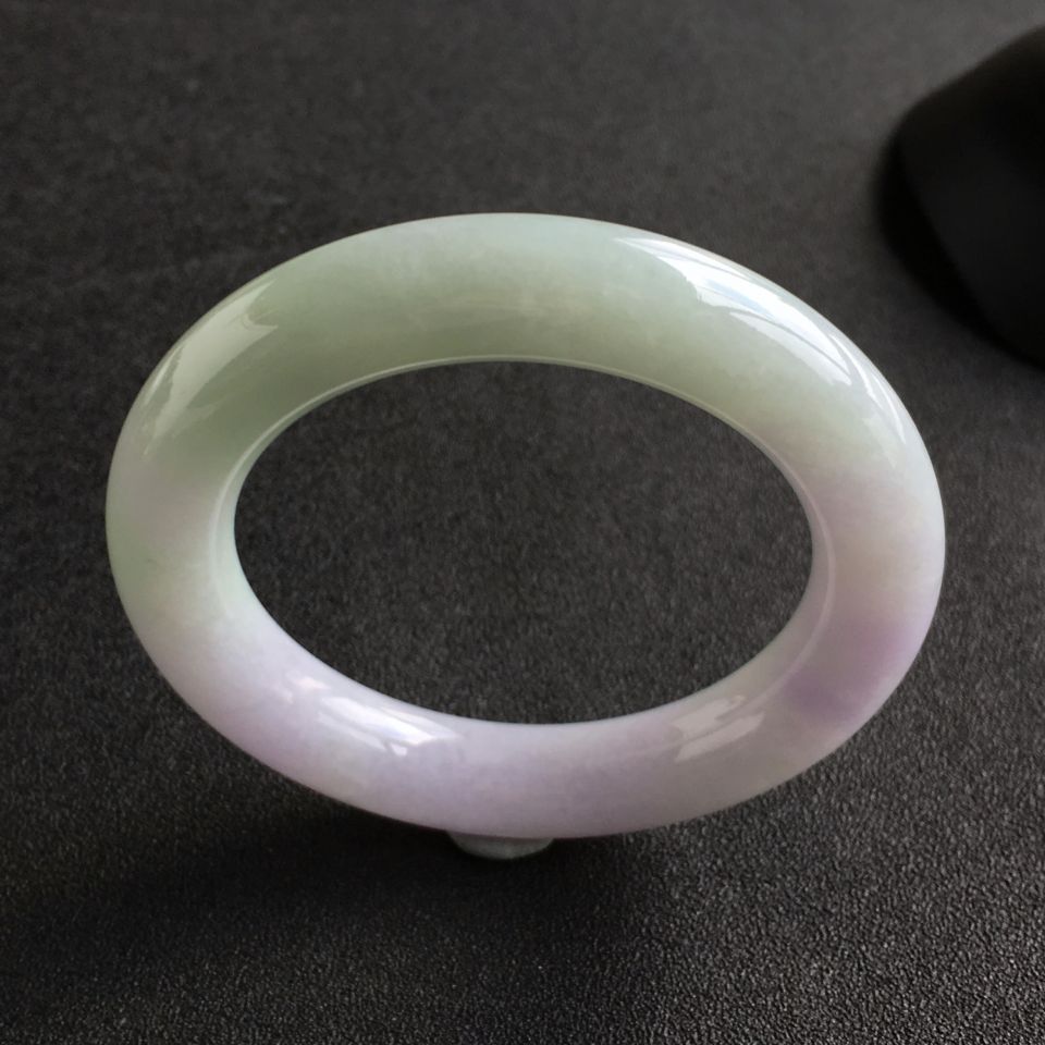 (超值推荐)糯冰种紫罗兰晴水圆条手镯(56.5mm)