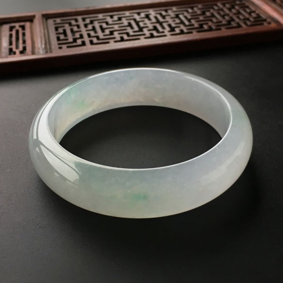 (超值推荐)冰种晴水飘花手镯(56mm)