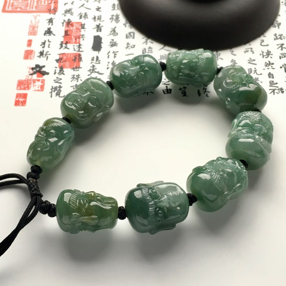 （超值推荐）糯冰种晴水罗汉头手链