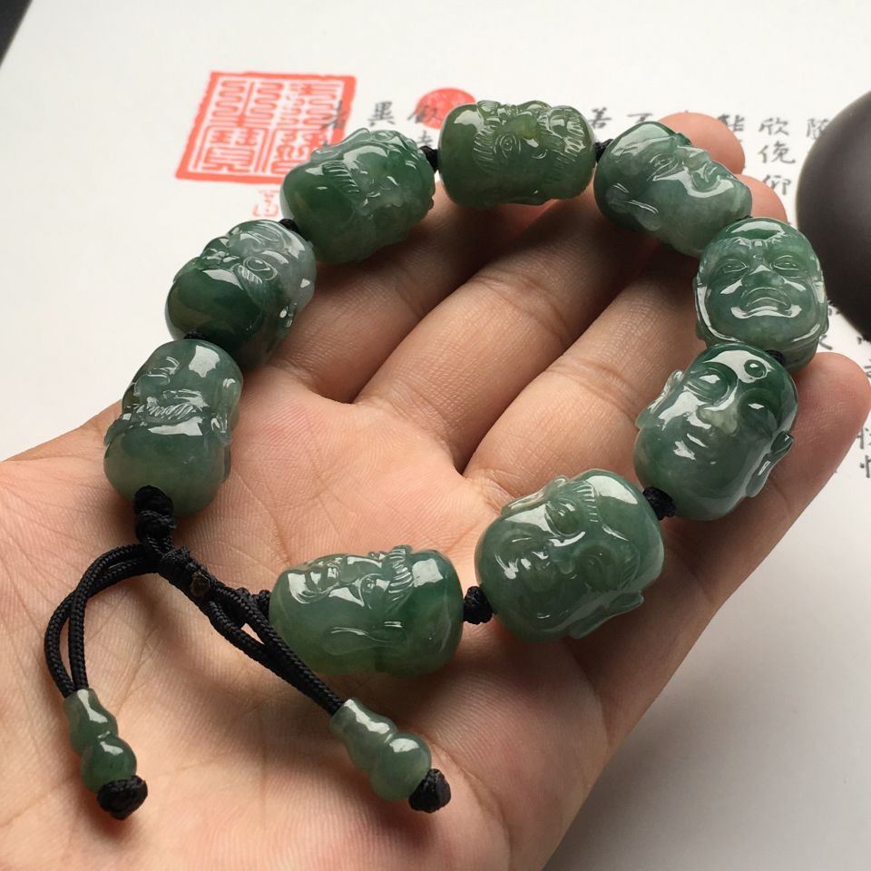 （超值推荐）糯冰种晴水罗汉头手链
