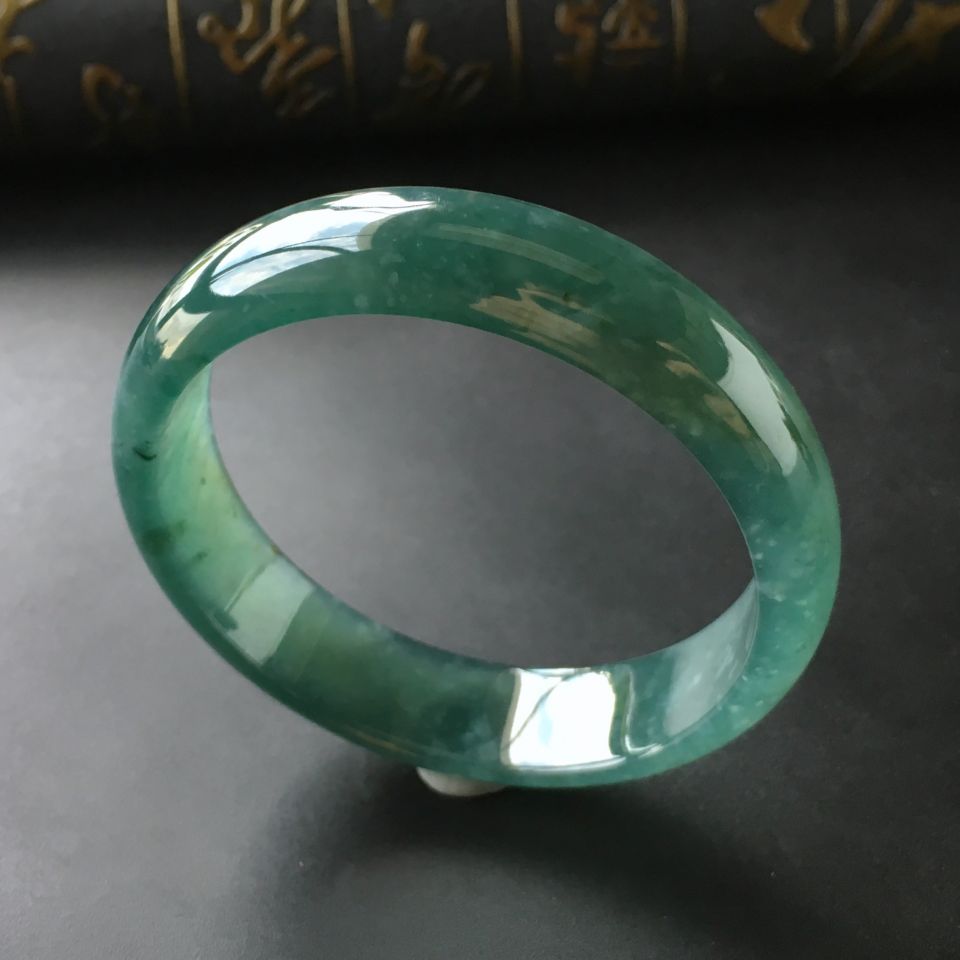 (超值推荐)冰种蓝晴水手镯(54.5mm)