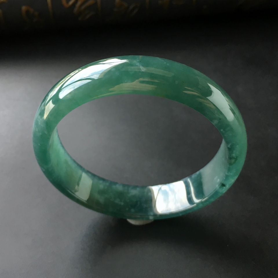 (超值推荐)冰种蓝晴水手镯(54.5mm)