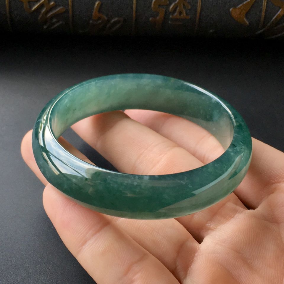 (超值推荐)冰种蓝晴水手镯(54.5mm)