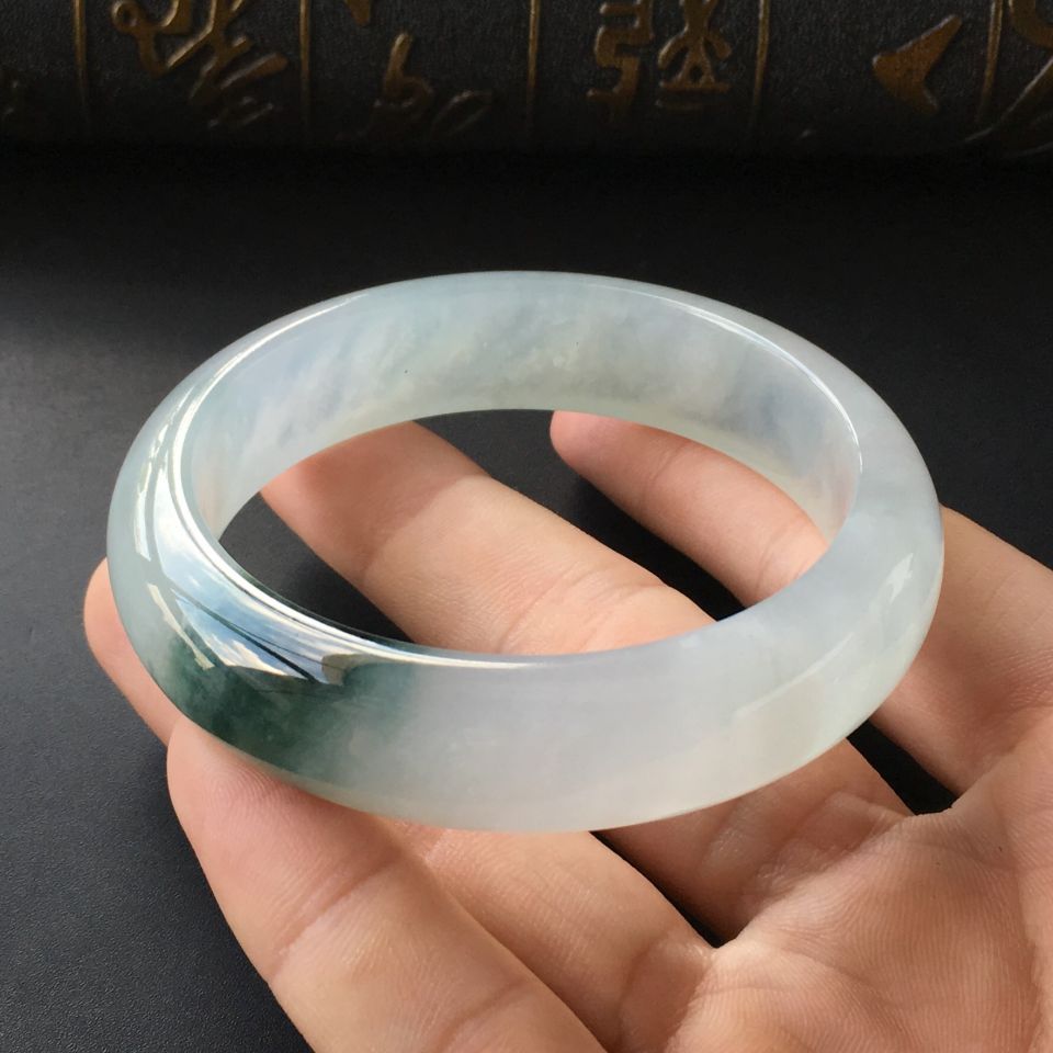 (超值推荐)冰种飘花手镯(56mm)