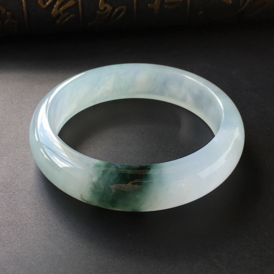(超值推荐)冰种飘花手镯(56mm)