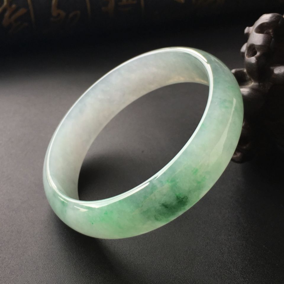 (超值推荐)冰种飘花手镯(54.7mm)