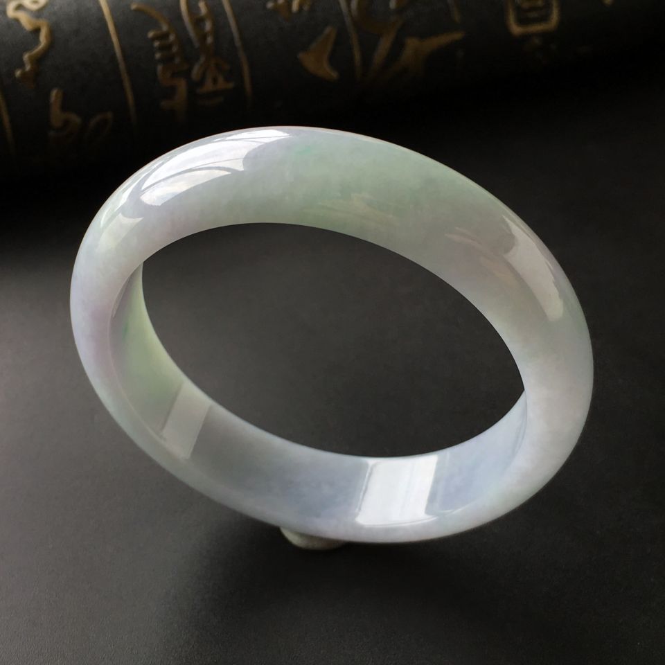 (超值推荐)糯冰种淡紫罗兰手镯(56.4mm)