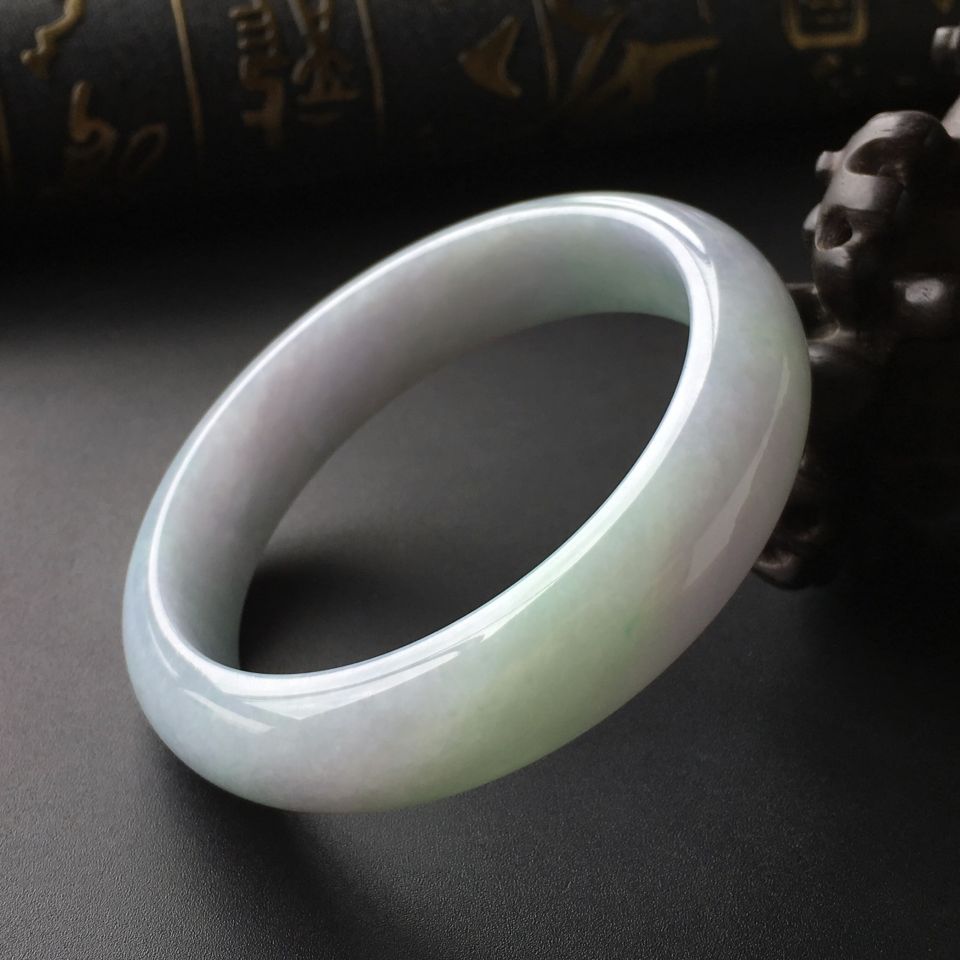 (超值推荐)糯冰种淡紫罗兰手镯(56.4mm)