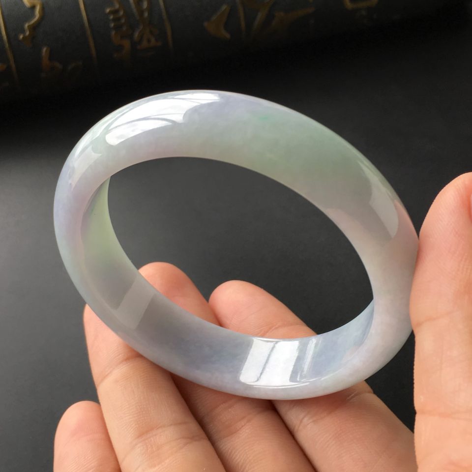 (超值推荐)糯冰种淡紫罗兰手镯(56.4mm)