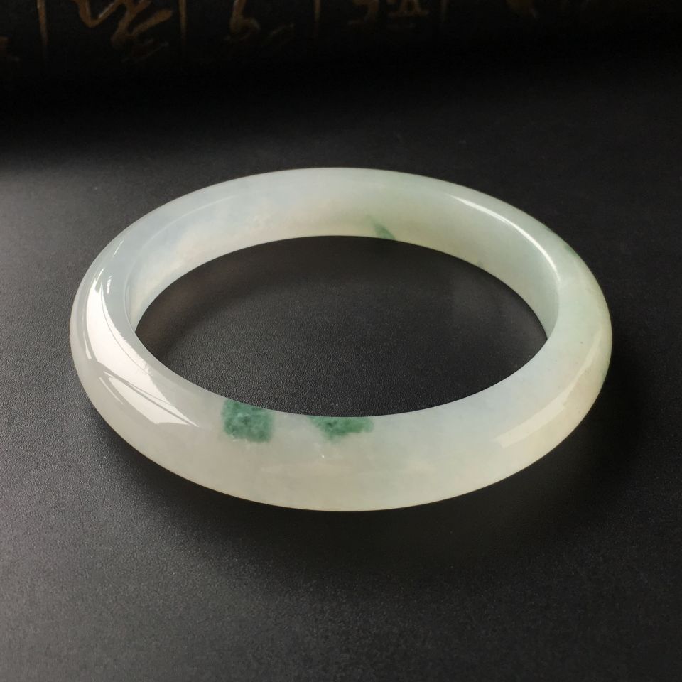 (超值推荐)冰种飘花手镯(57.7mm)
