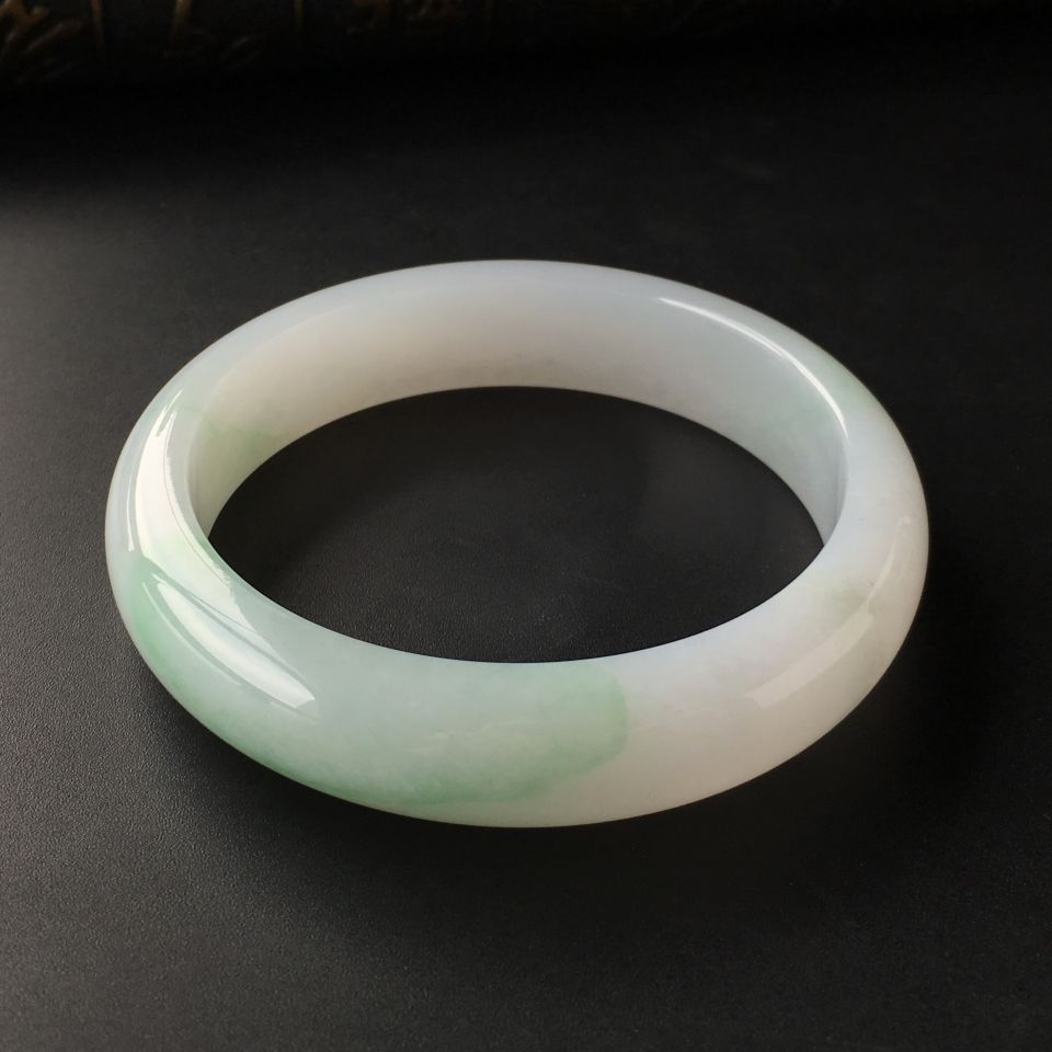 (超值推荐)糯冰种飘花手镯(57.8mm)
