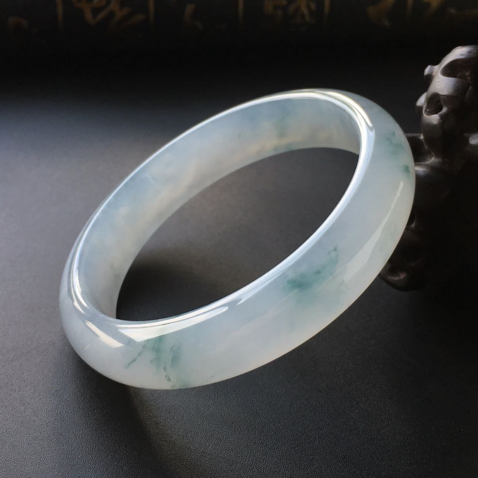 (超值推荐)冰种飘花手镯(57mm)