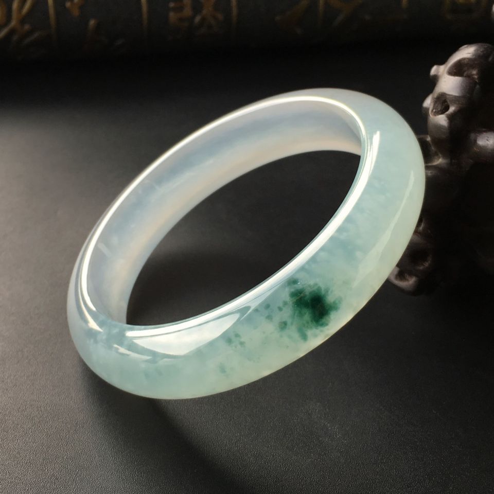 (超值推荐)冰种飘花手镯(56mm)