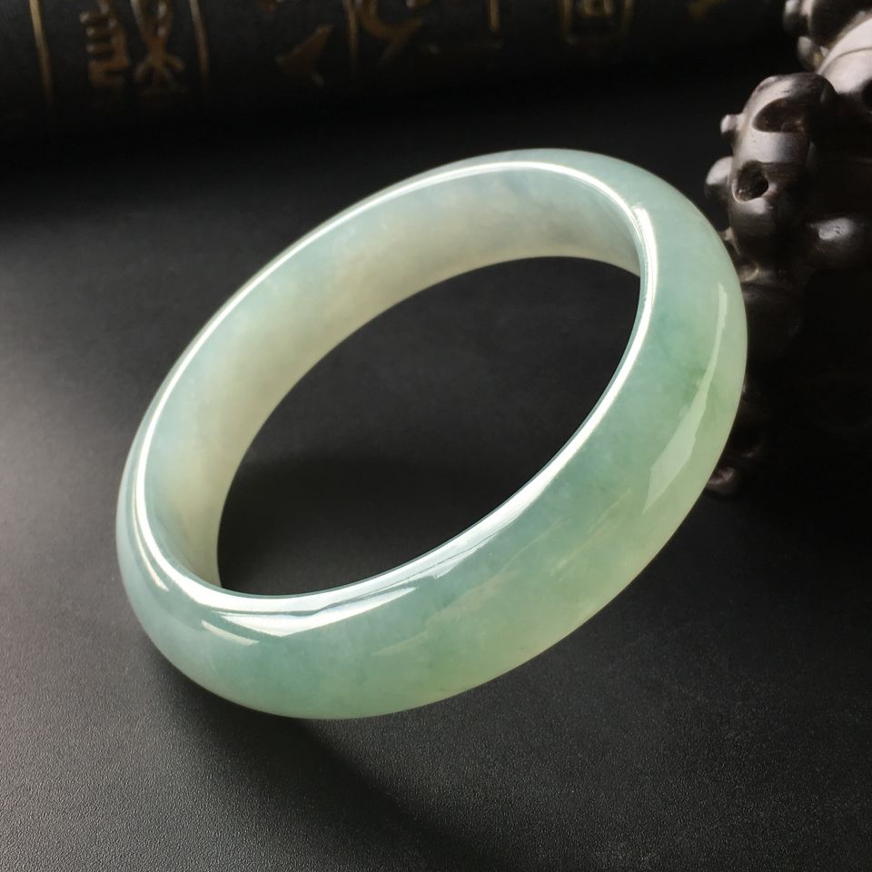 (超值推荐)冰种晴水飘花手镯(58.3mm)