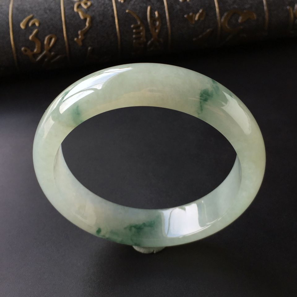 糯冰种飘花手镯(58.7mm)