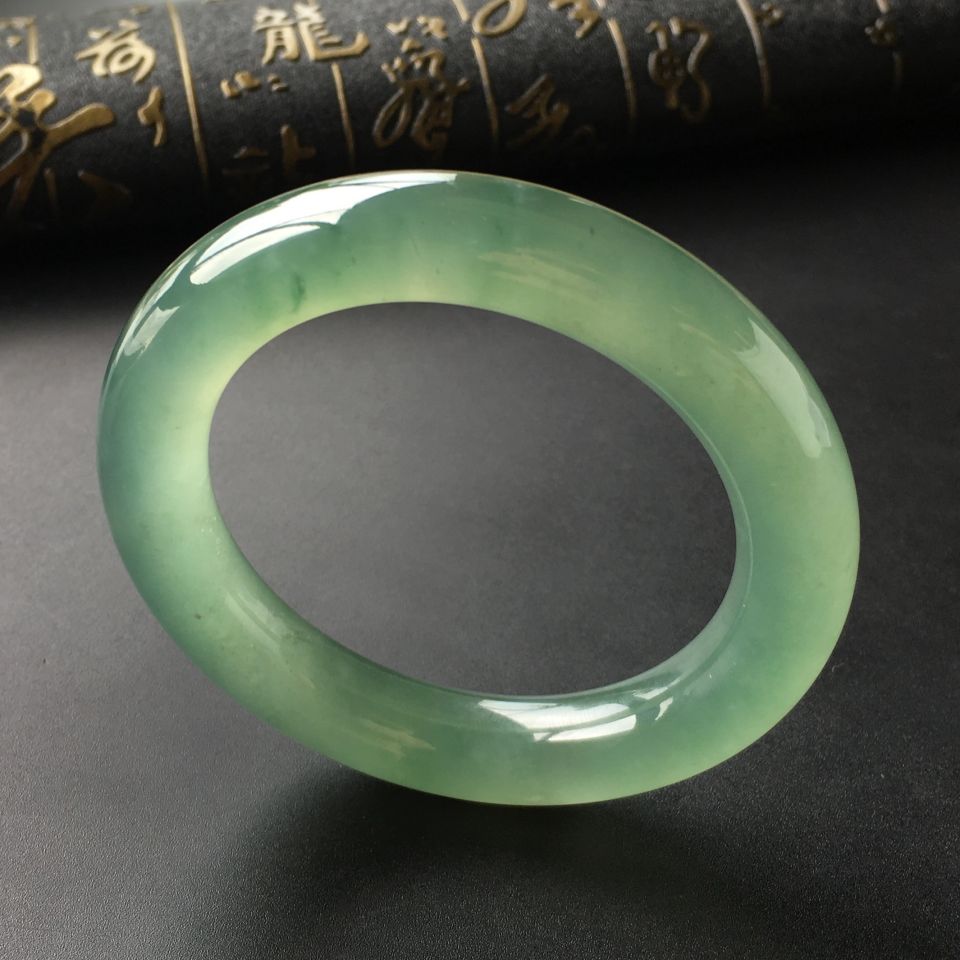 (超值推荐)冰种晴水圆条手镯(56.4mm)