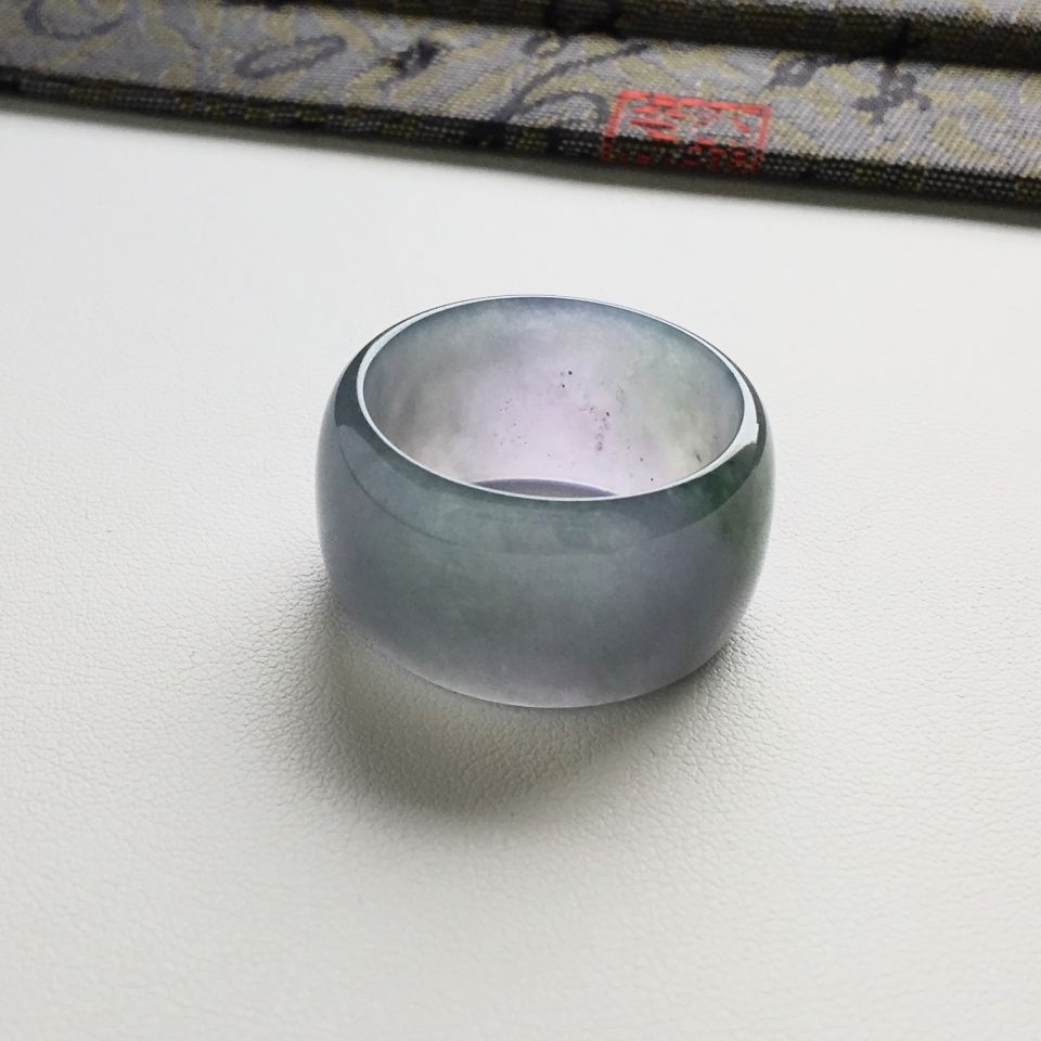 (超值推荐)糯冰种晴水淡紫罗兰指环