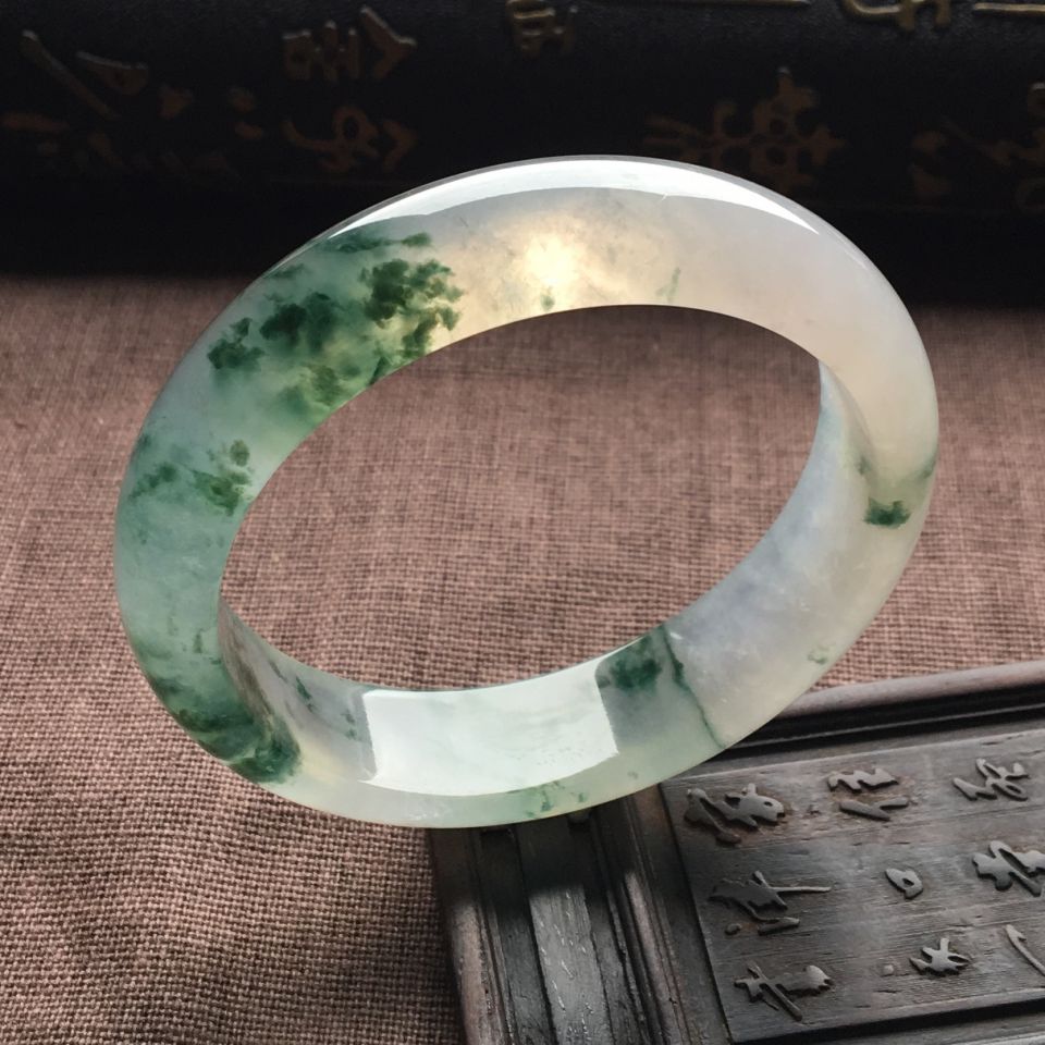 （超值推荐）冰种飘花手镯（56mm）