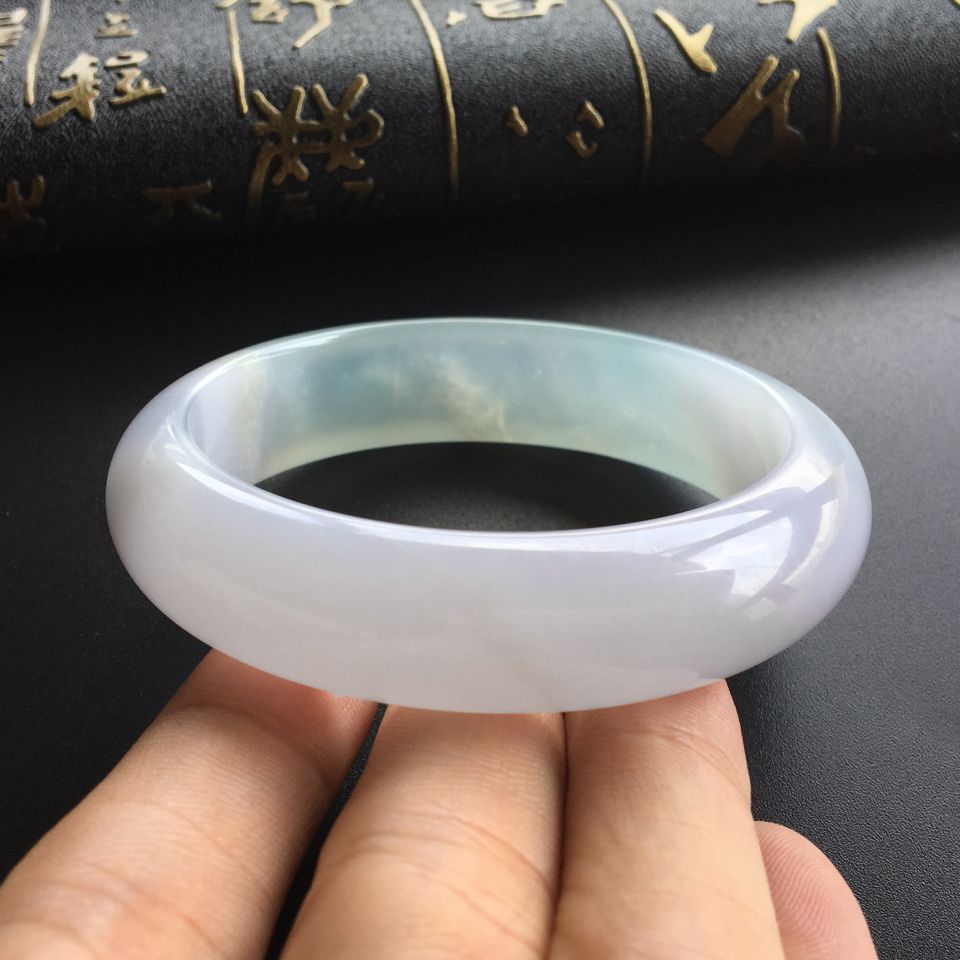 (超值推荐)冰种淡紫罗兰晴水手镯(56.7mm)