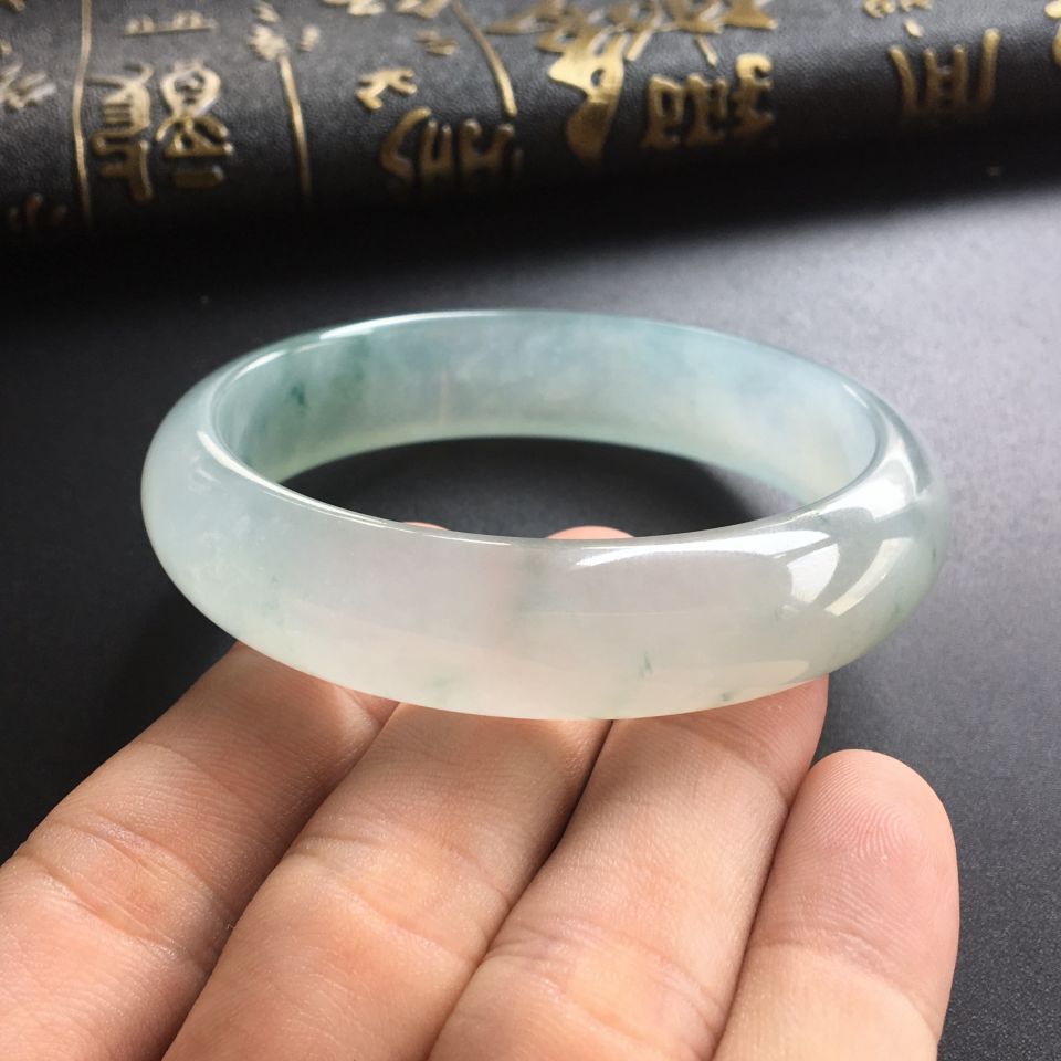 (超值推荐)冰种飘花手镯(59.5mm)