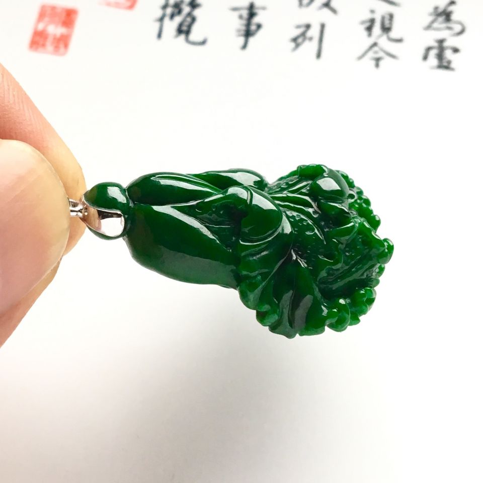 （超值推荐）细糯种浓绿白菜挂件