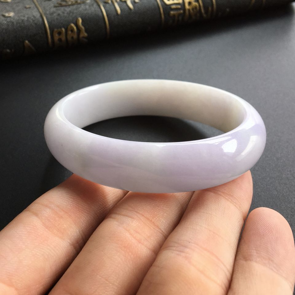 (超值推荐)糯冰种紫罗兰贵妃镯(56.5mm-50.7mm)