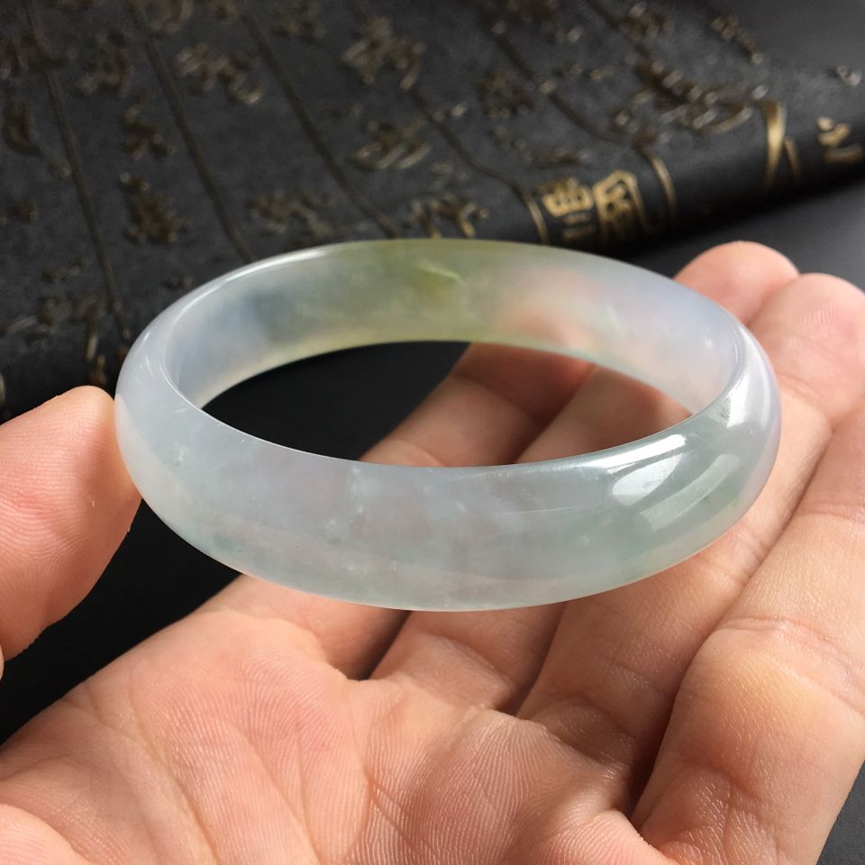 (超值推荐)冰种晴水黄翡手镯(57.6mm)