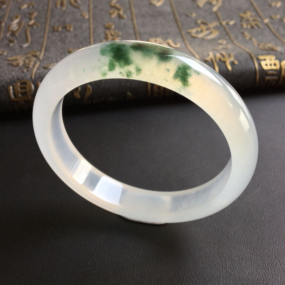 冰种飘花手镯(56.4mm)