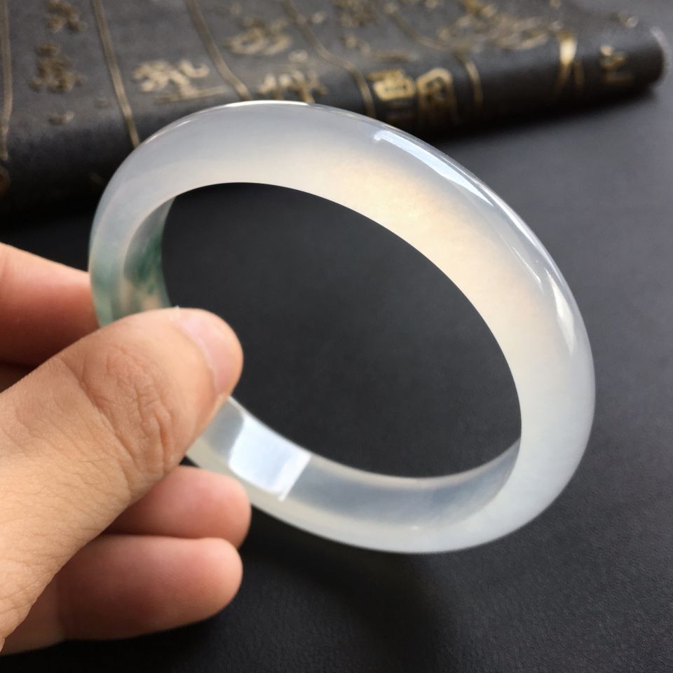 冰种飘花手镯(56.4mm)