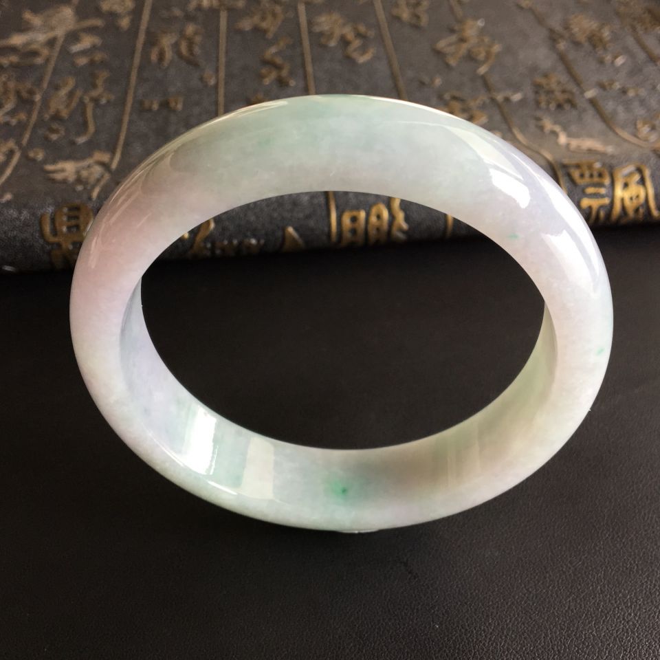 糯冰种飘翠手镯(59.8mm)