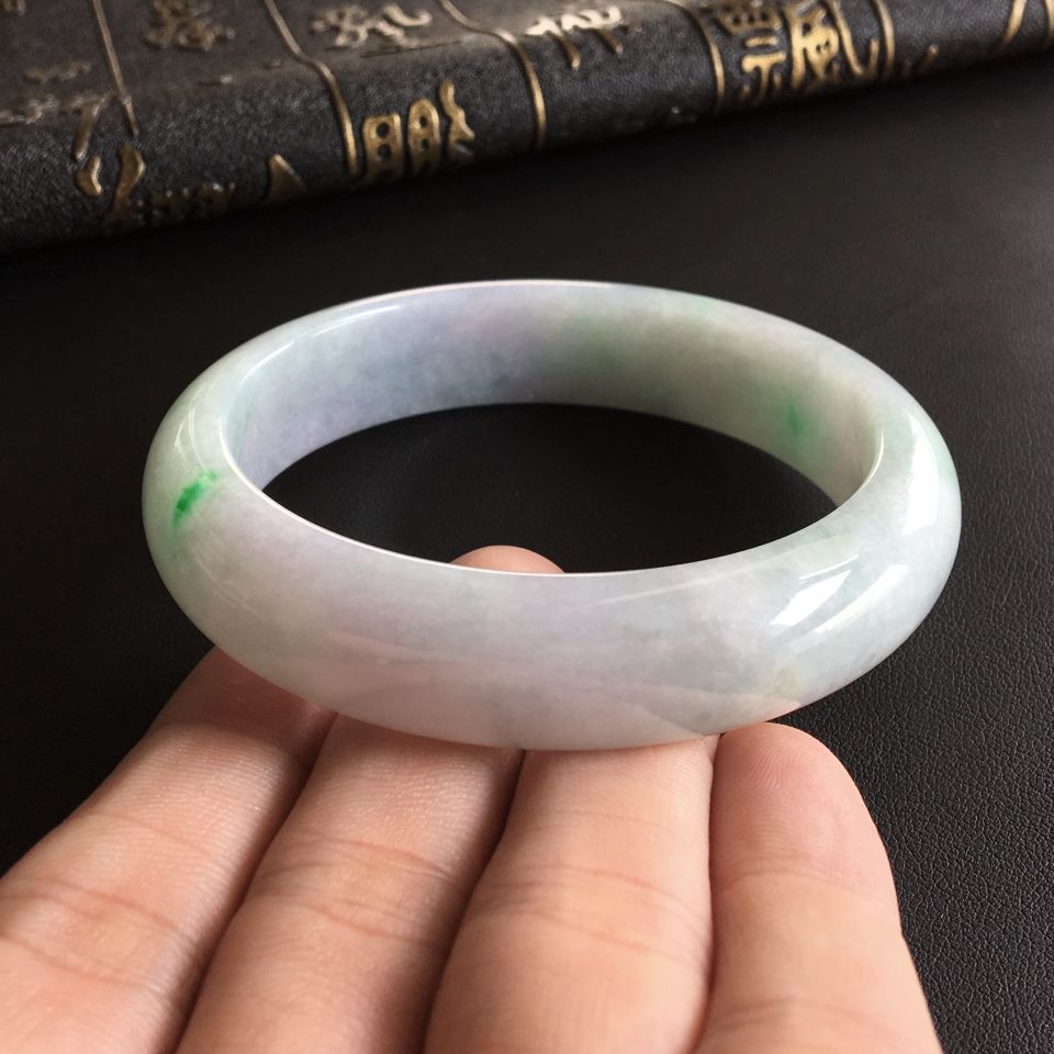 糯冰种飘翠手镯(59.8mm)