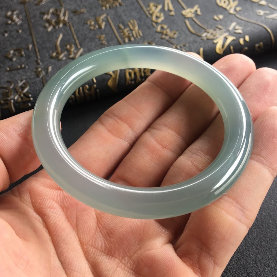 冰种晴水圆条手镯(54.3mm)