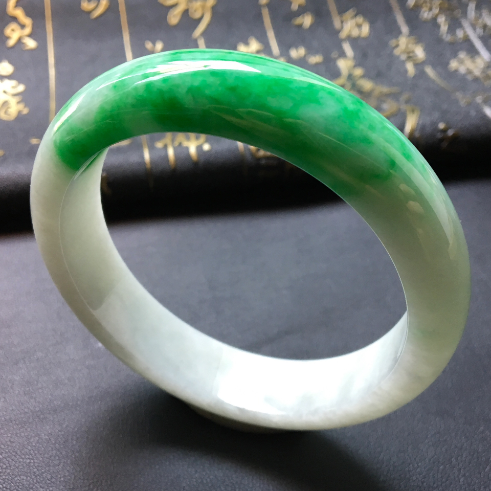 糯冰种飘翠手镯(59.2mm)